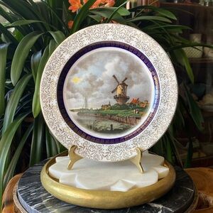 Vintage Wood & Sons Alpine Decorative Display Plate - English White Ironstone